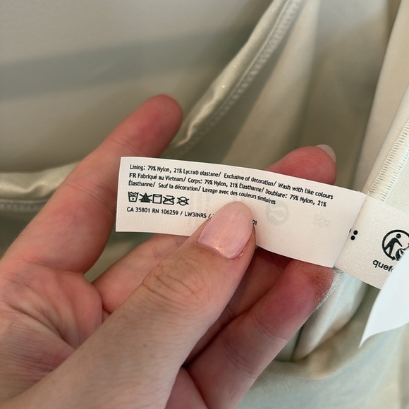 NWT Lululemon Wundermost Square-Neck Long-Sleeve Bodysuit Shine Bone - Picture 7 of 12